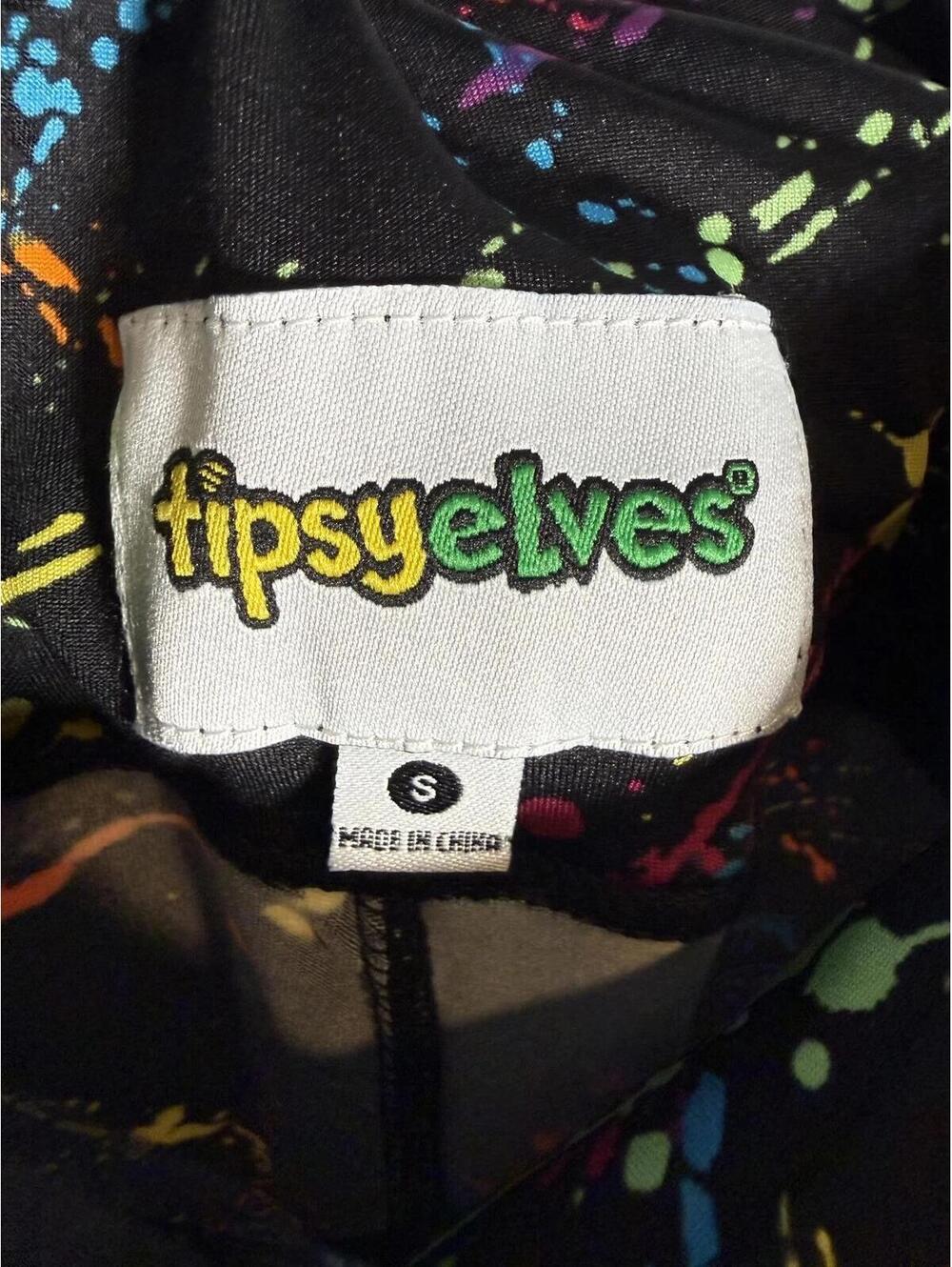 NWT Tipsy Elves Neon Splatter Women's Leggings Small - Picture 4 of 6